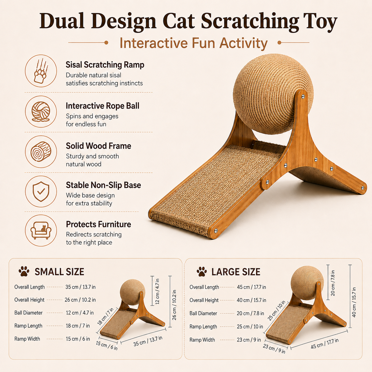 Dual Design Cat Scratching Toy Interactive Fun Activity