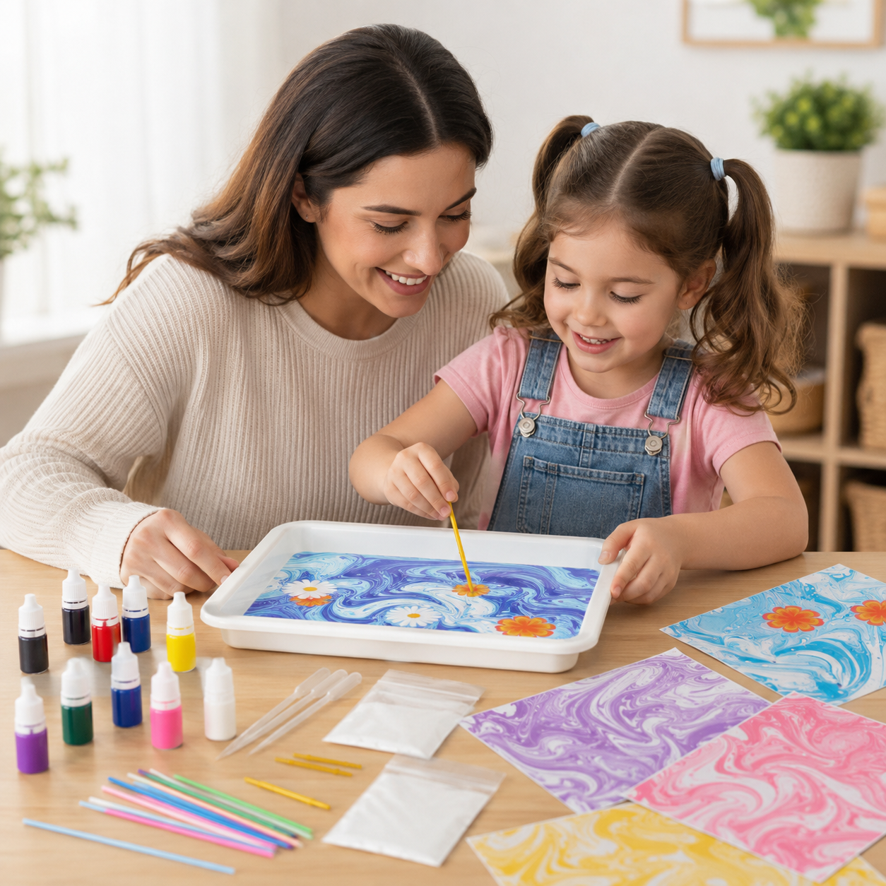 Mess Free Marbling Paint Kit Creative Fun Kids