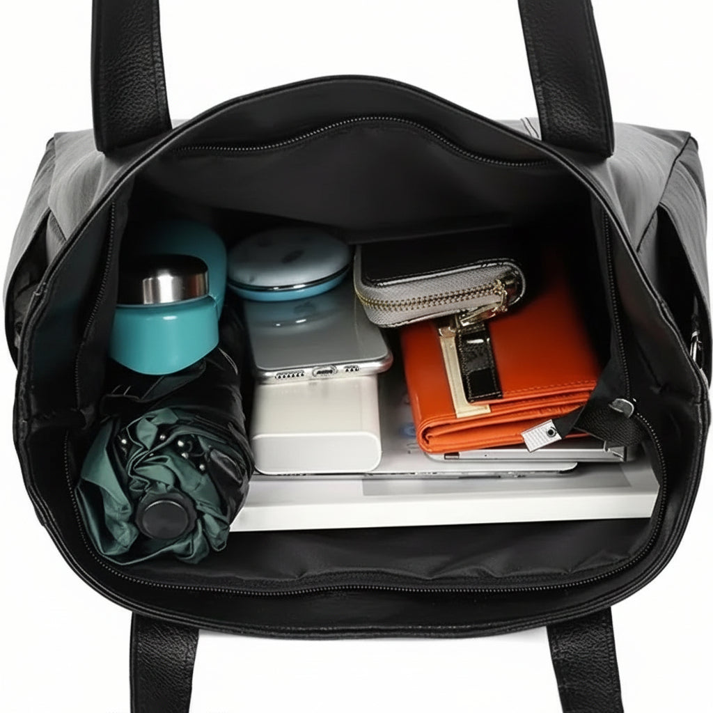 Leather Shoulder Bag Fashion Versatile Everyday Tote