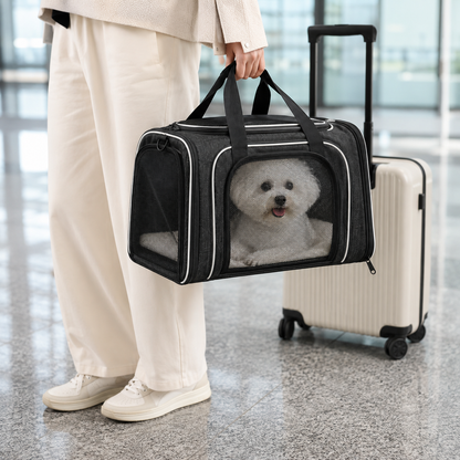 Breathable Mesh Pet Carrier Expandable Stress Free Travel