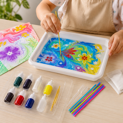 Mess Free Marbling Paint Kit Creative Fun Kids