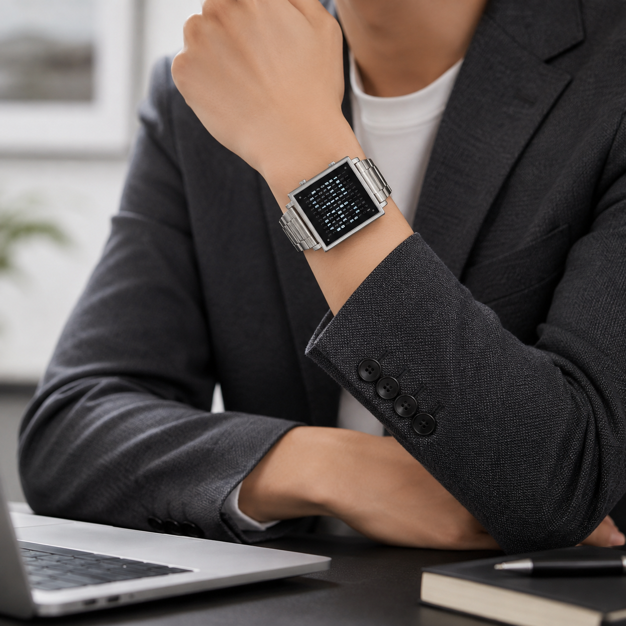 Textual Watch Unique Watch Modern Watch Digital Display