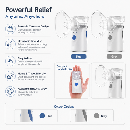 Ultrasonic Nebuliser Portable Compact Design