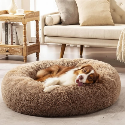 Anxiety Relieving Plush Dog Bed Calming Comfort