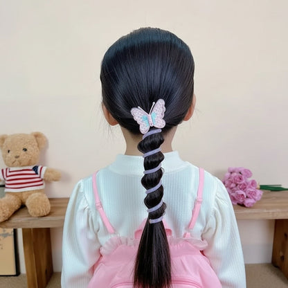 Cute Hair Bands Spiral Ties Butterfly Design