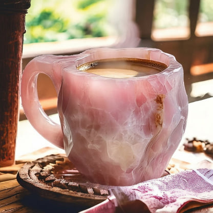 Insulated Coffee Cup Handcrafted Mug Unique Design Crystal