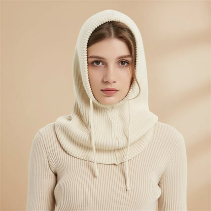 Knit Beanie Cashmere Winter Ribbed Pom-Pom Cold Weather Beanie