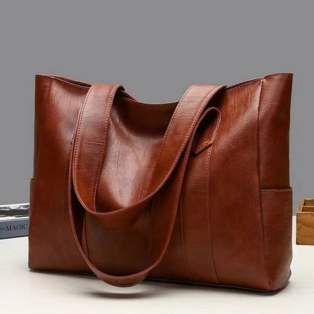 Leather Shoulder Bag Fashion Versatile Everyday Tote