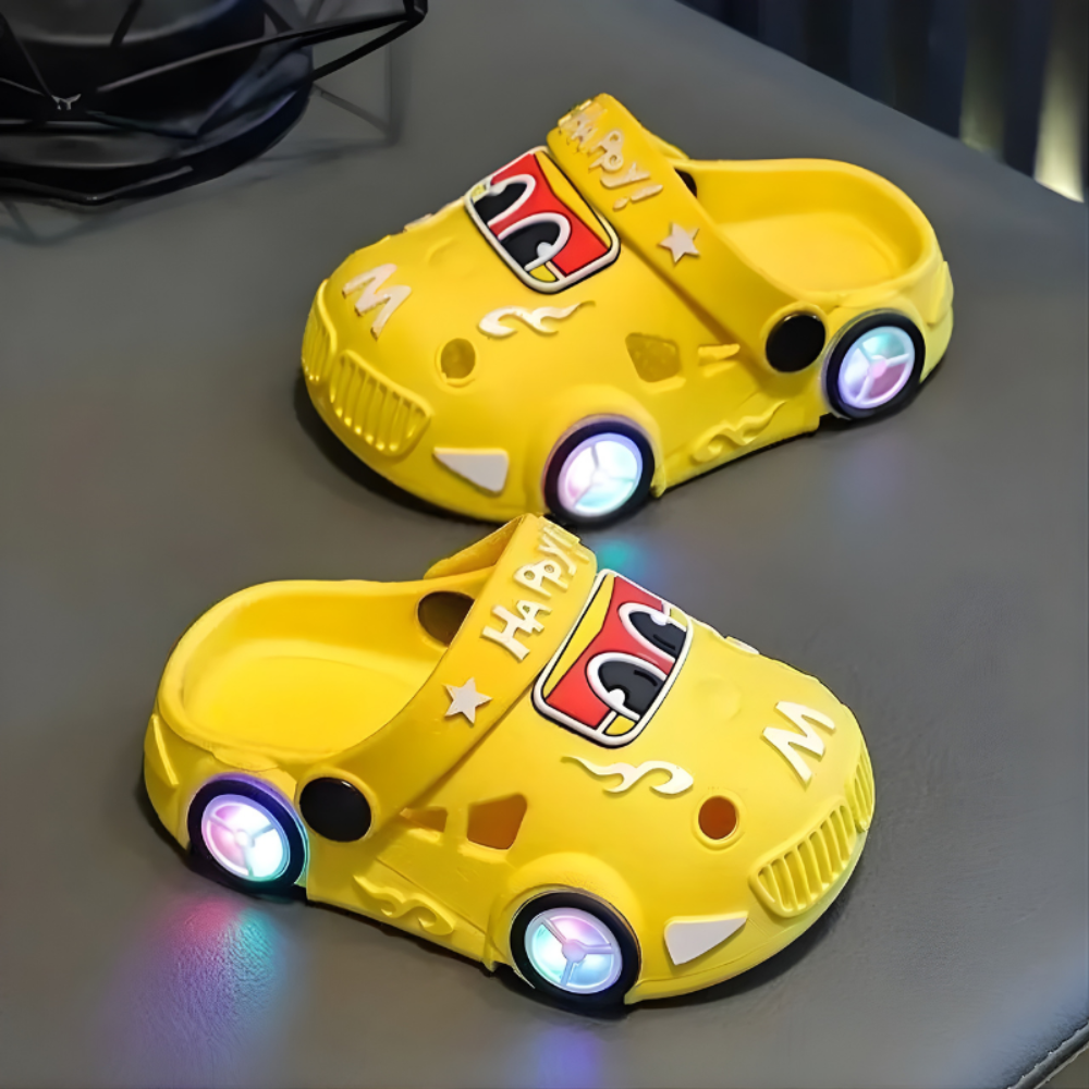 Children's Light Up Car Slippers Fun | Indoor Shoes