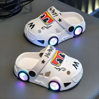Children's Light Up Car Slippers Fun | Indoor Shoes