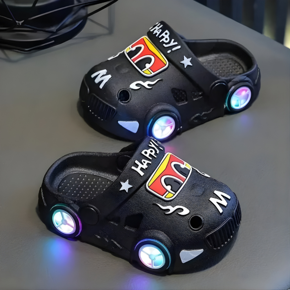 Children's Light Up Car Slippers Fun | Indoor Shoes