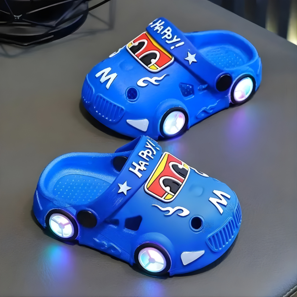 Children's Light Up Car Slippers Fun | Indoor Shoes