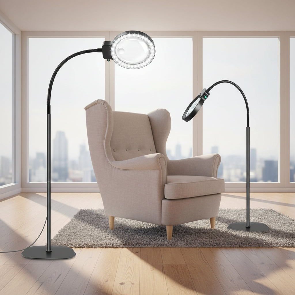 Magnifying Lamp LED Reading Glass Desk Mount