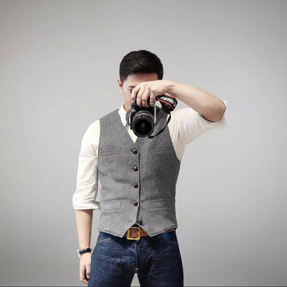 Men's Button-Up Vest Sleeveless Casual | Formal Wear
