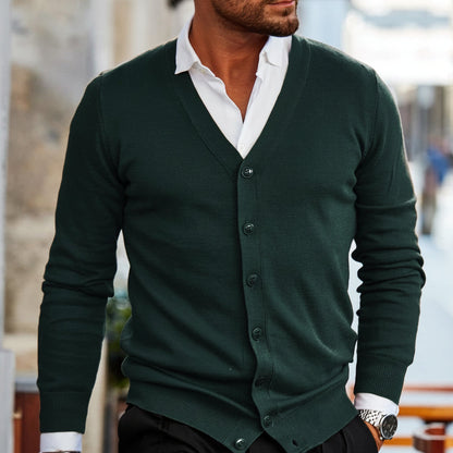 Men's Knitted Cardigan Button-Up | Casual Outerwear