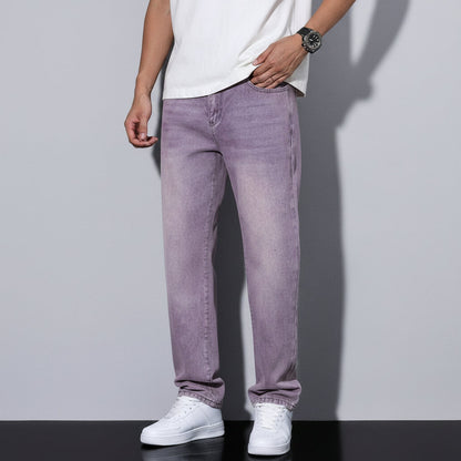 Men's Straight Leg Washed Jeans | Casual Wear