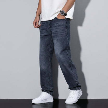 Men's Straight Leg Washed Jeans | Casual Wear