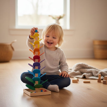Musical Tree Toy Toddlers Colorful Wooden Activity Playset