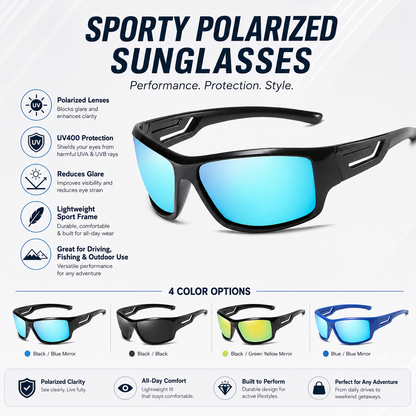 Polarized Sunglasses Driving UV Protection Outdoor Use