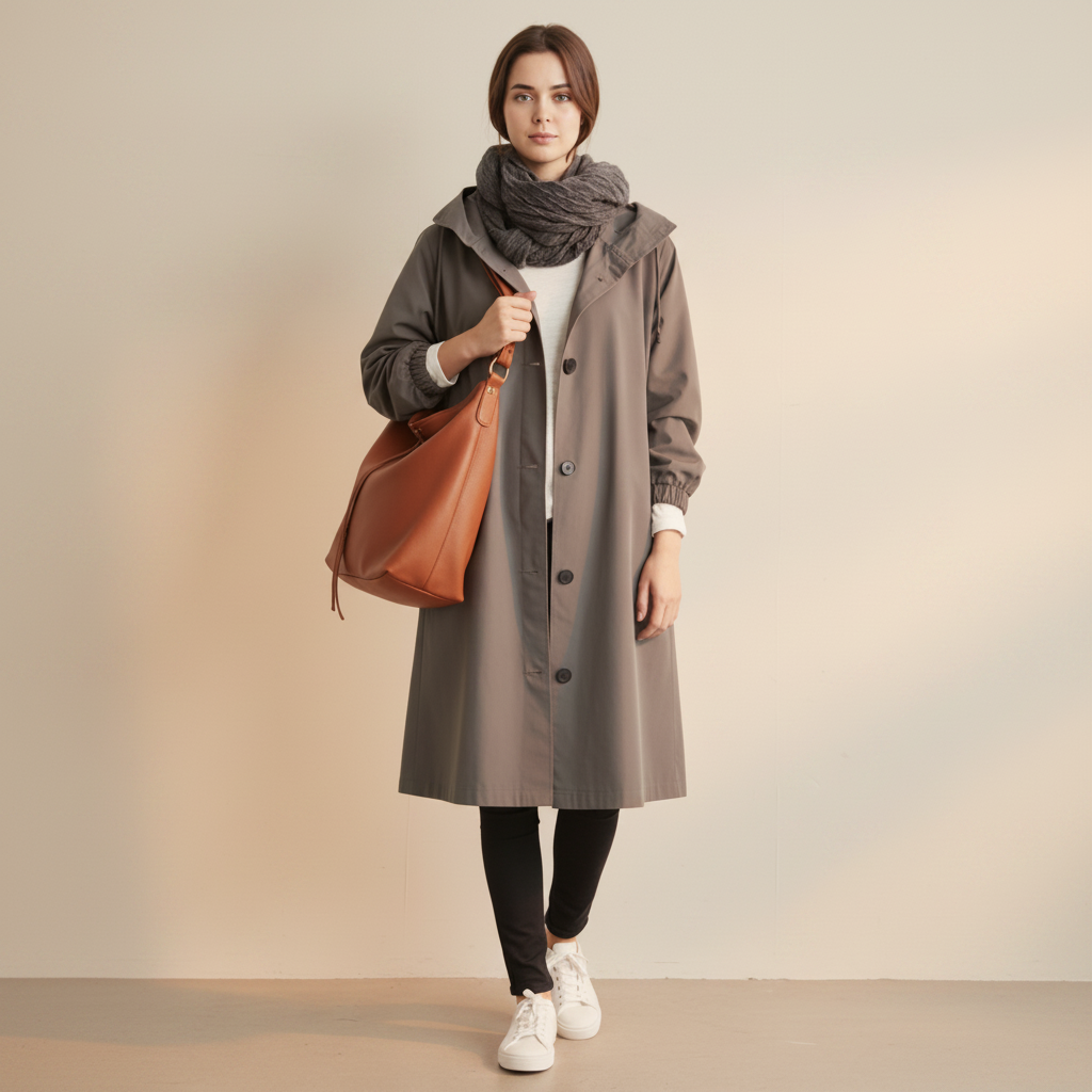 Women's Trench Coat Waterproof Hooded | Raincoat