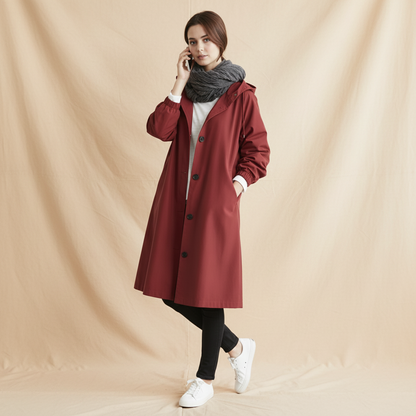 Women's Trench Coat Waterproof Hooded | Raincoat