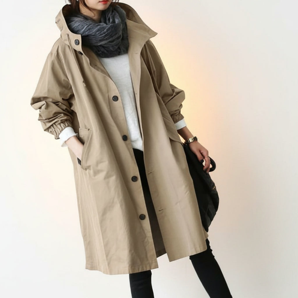 Women's Waterproof Trench Coat Hooded | Functional Outerwear
