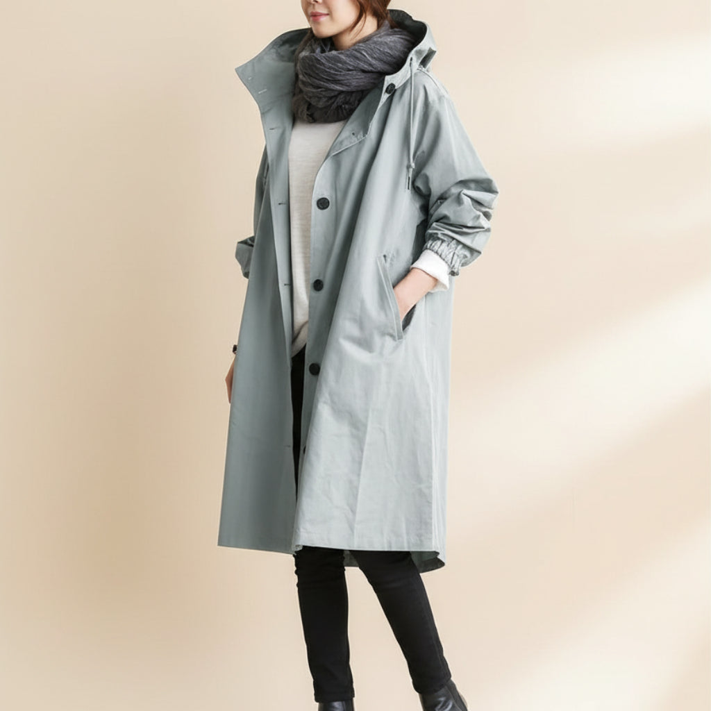 Women's Waterproof Trench Coat Hooded | Functional Outerwear
